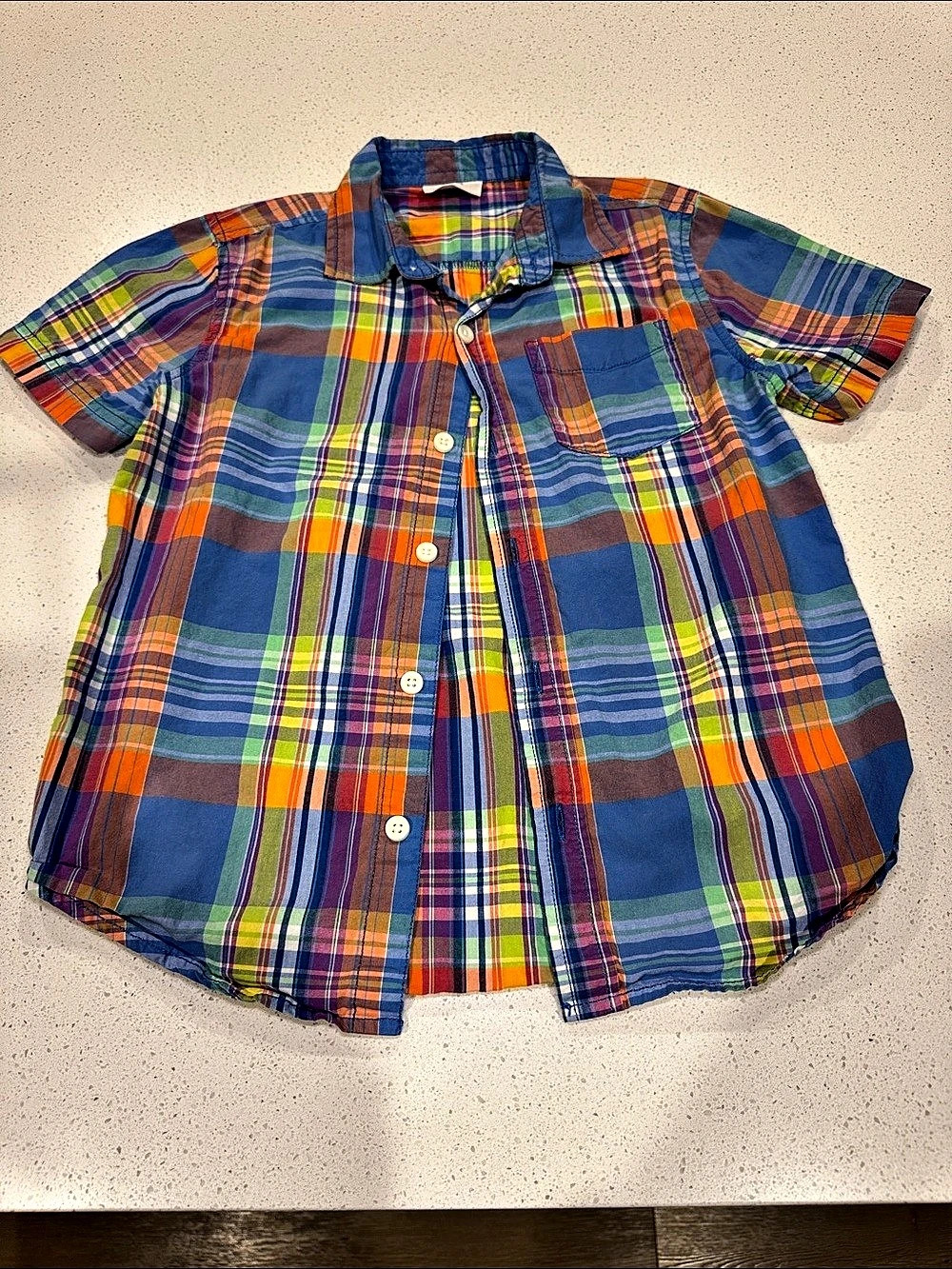 crazy 8 Boys Plaid Button Down Shirt Size Small
